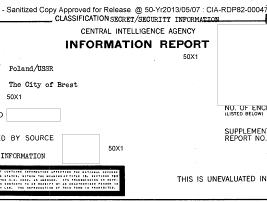 Архивы ЦРУ. Брест в 1952 году ЦРУ, документ, Брест-Литовск