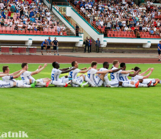 «Динамо» Брест переиграло «Нафтан» Динамо Брест, празднование гола