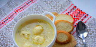 Суп з сырнымі шарыкамі