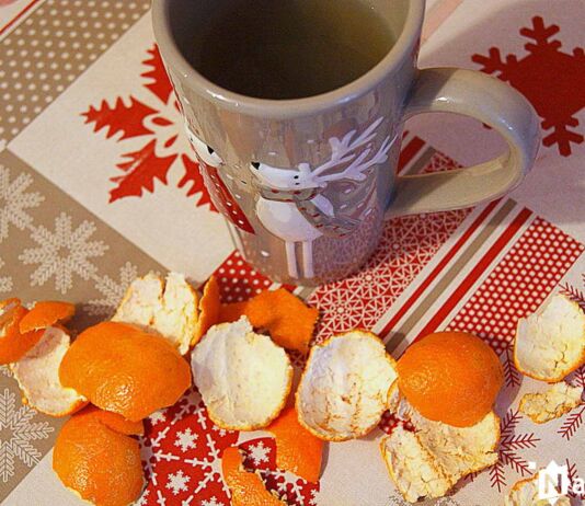 Святочныя стравы: салата, качка, мандарынавы кекс і напой Мандарынавы напой